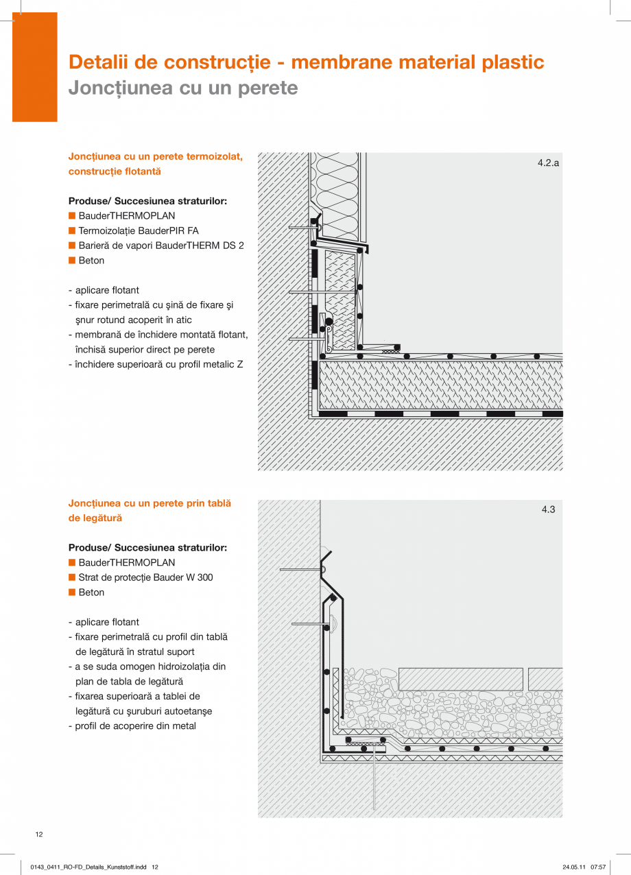 Pagina 12-CAD-PDF Detalii de constructie-mebrane din material plastic BAUDER Detaliu de montaj 