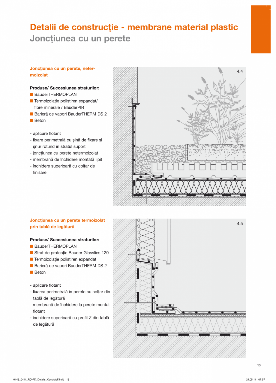 Pagina 13-CAD-PDF Detalii de constructie-mebrane din material plastic BAUDER Detaliu de montaj 