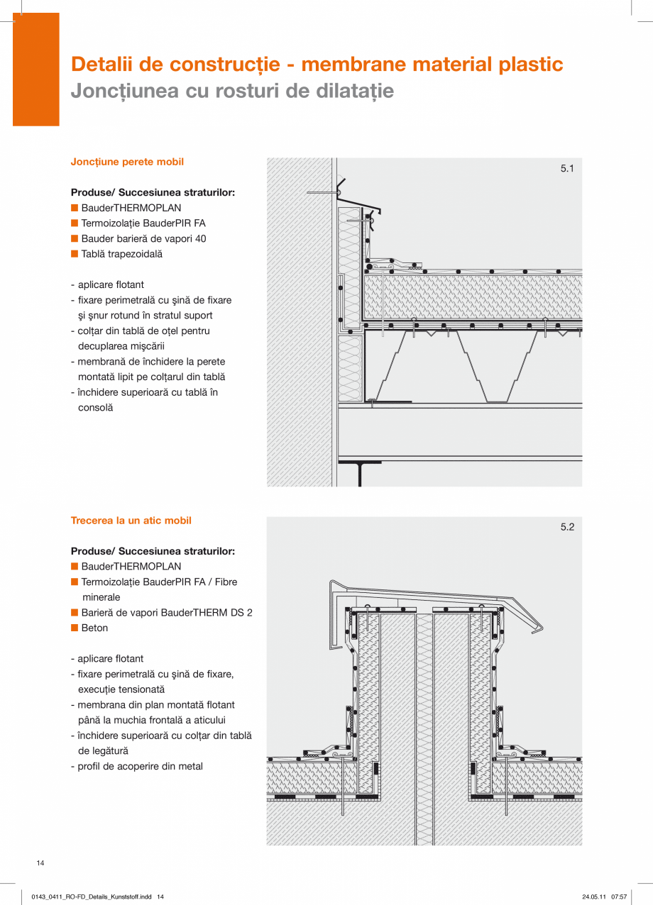 Pagina 14 - CAD-PDF Detalii de constructie-mebrane din material plastic BAUDER Detaliu de montaj 