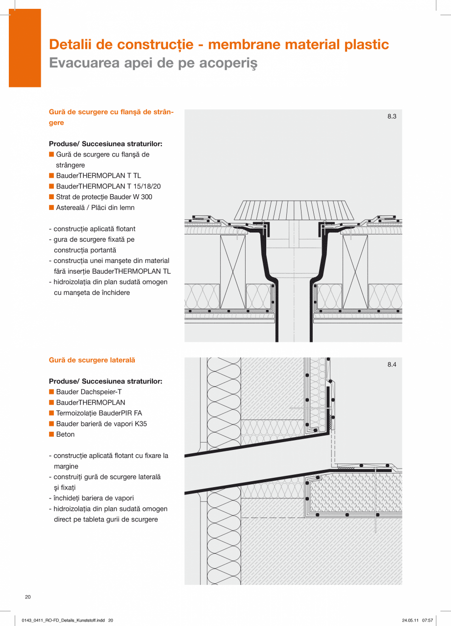 Pagina 20 - CAD-PDF Detalii de constructie-mebrane din material plastic BAUDER Detaliu de montaj 