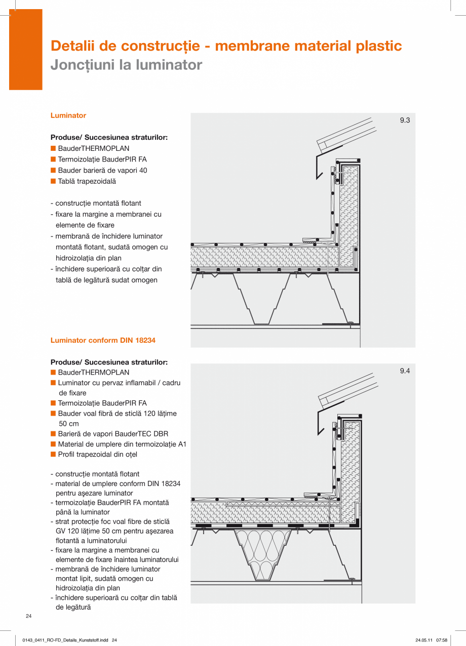 Pagina 24-CAD-PDF Detalii de constructie-mebrane din material plastic BAUDER Detaliu de montaj 