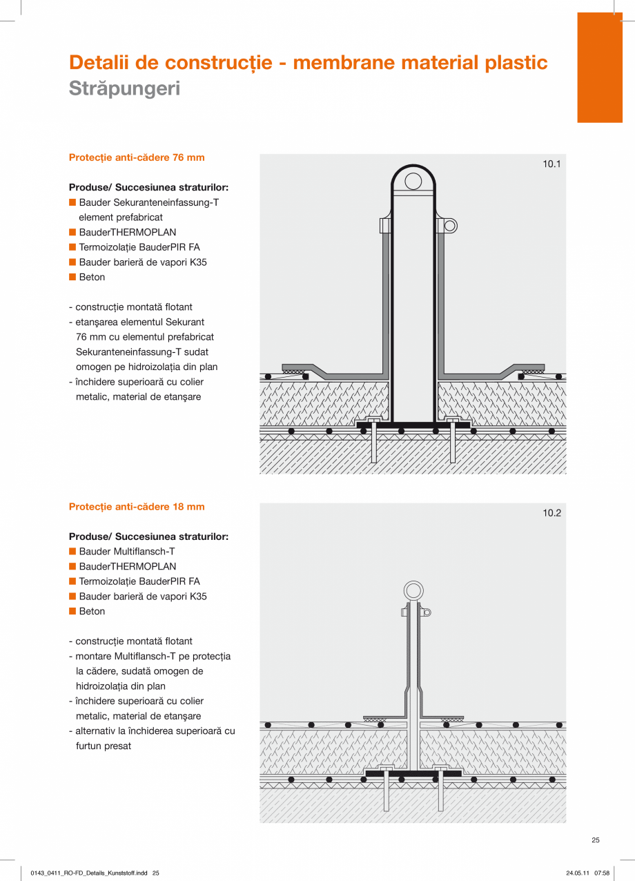 Pagina 25 - CAD-PDF Detalii de constructie-mebrane din material plastic BAUDER Detaliu de montaj 
