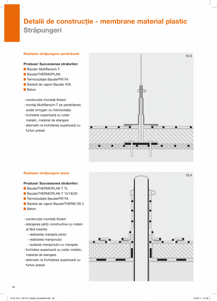Pagina 26 - CAD-PDF Detalii de constructie-mebrane din material plastic BAUDER Detaliu de montaj 