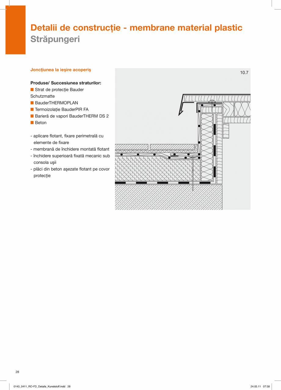 Pagina 28 - CAD-PDF Detalii de constructie-mebrane din material plastic BAUDER Detaliu de montaj 