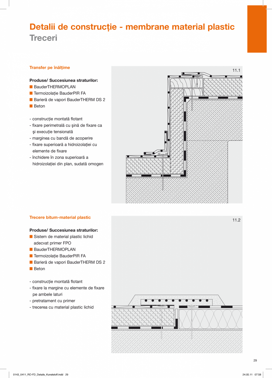 Pagina 29 - CAD-PDF Detalii de constructie-mebrane din material plastic BAUDER Detaliu de montaj 