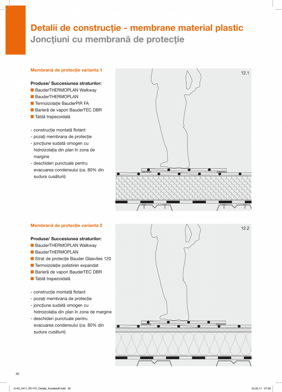 Pagina 30 - CAD-PDF Detalii de constructie-mebrane din material plastic BAUDER Detaliu de montaj 