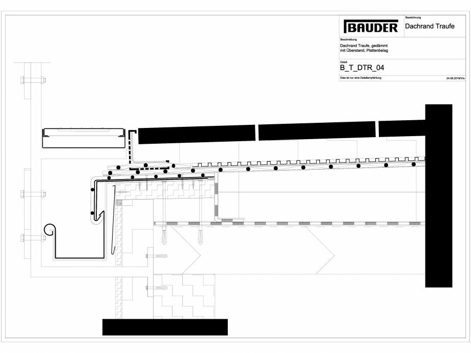 Pagina 1-CAD-DWG Bauder - Detaliu - Jonctiune streasina - B_T_DTR_04 BAUDER Detaliu de montaj 