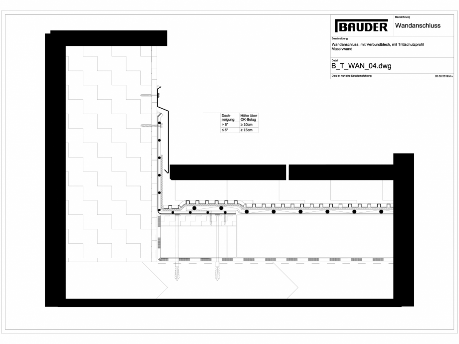 Pagina 1-CAD-DWG Bauder - Detaliu - Inchidere atic - B_T_WAN_04 BAUDER Detaliu de montaj 