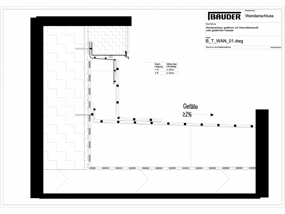 Pagina 1-CAD-DWG Bauder - Detaliu - Inchidere atic - B_T_WAN_01 BAUDER Detaliu de montaj 