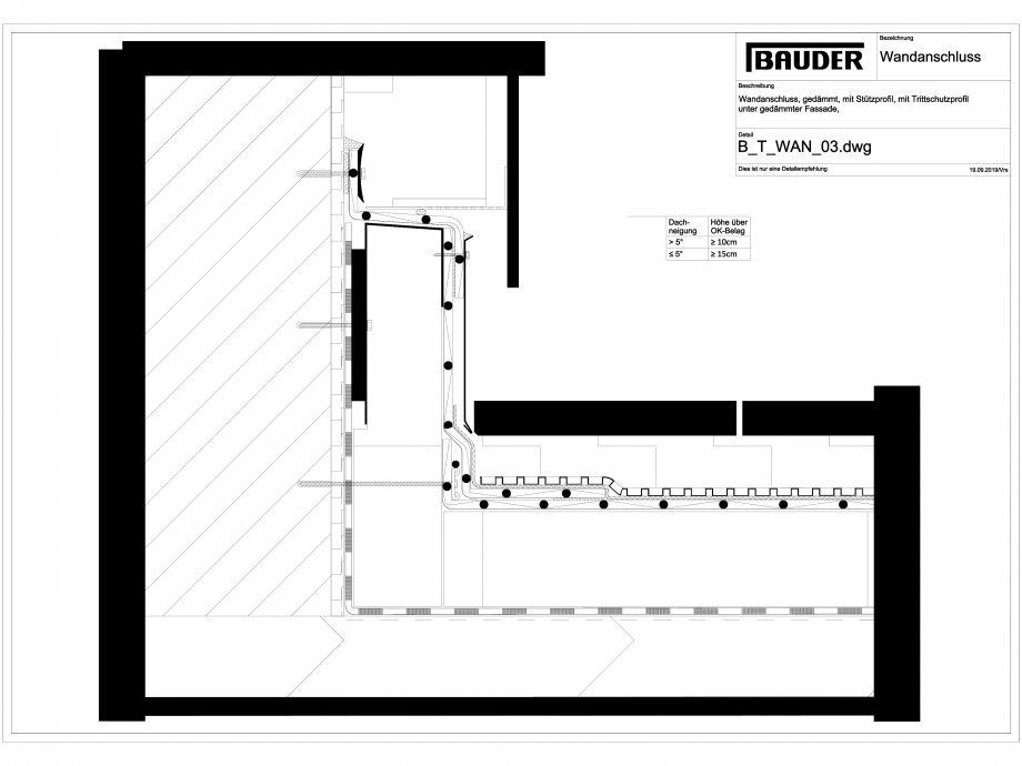 Pagina 1-CAD-DWG Bauder - Detaliu - Inchidere atic - B_T_WAN_03 BAUDER Detaliu de montaj 