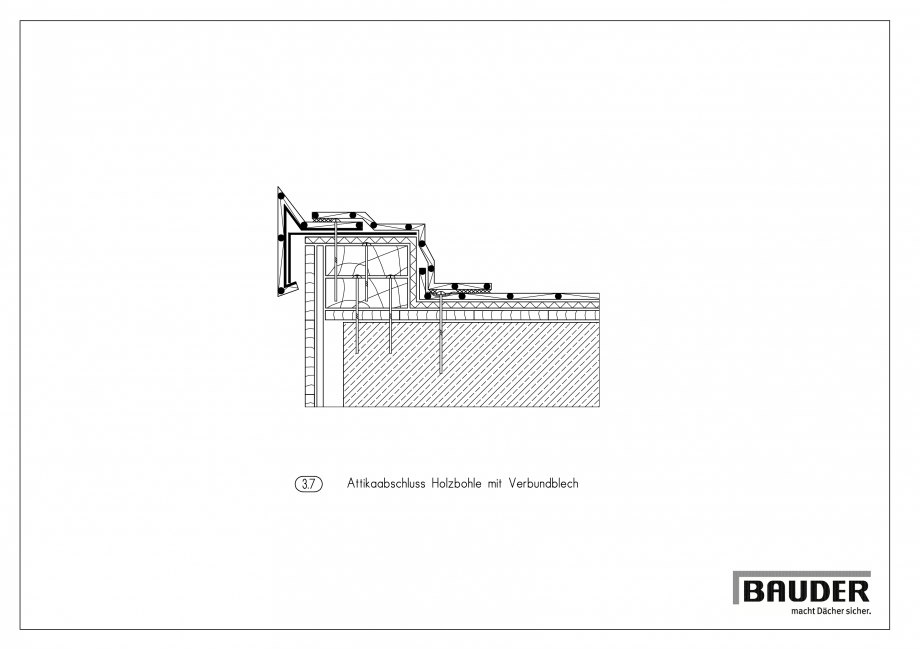 Pagina 1-CAD-PDF Bauder - Detaliu - Inchidere atic - 3_7_(1213) BAUDER Detaliu de montaj 