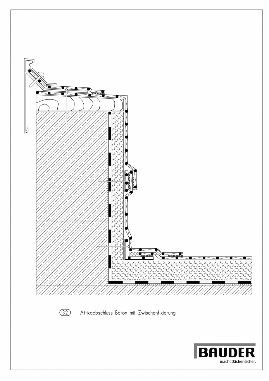 Pagina 1-CAD-PDF Bauder - Detaliu - Inchidere atic - 3_2_(0811) BAUDER Detaliu de montaj 