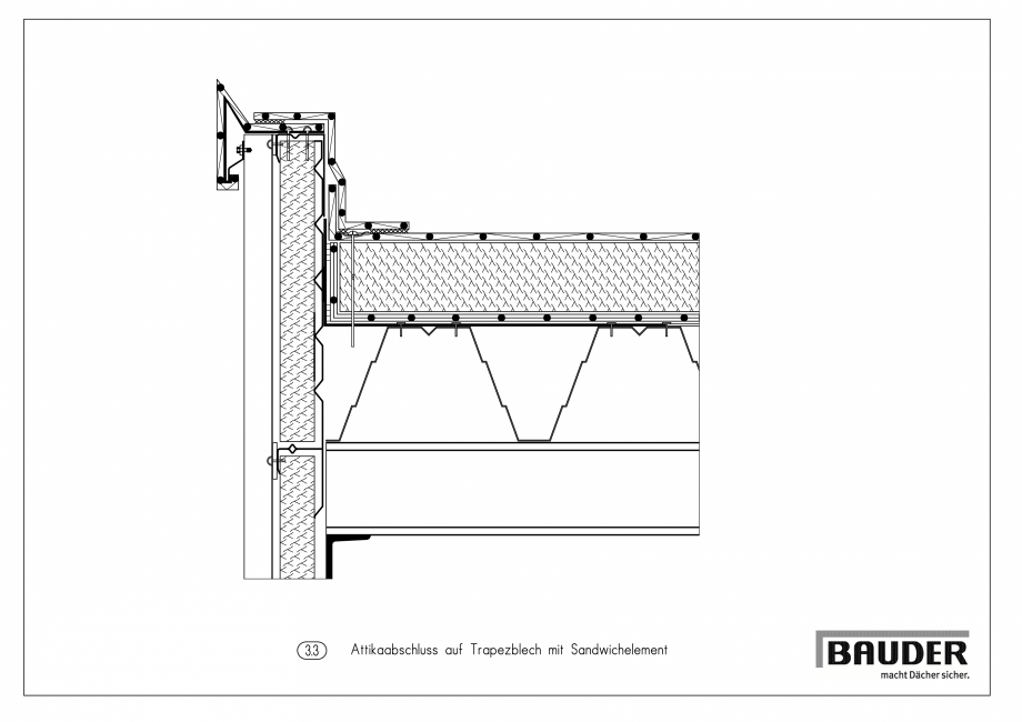 Pagina 1-CAD-PDF Bauder - Detaliu - Inchidere atic - 3_3_(1213) BAUDER Detaliu de montaj 