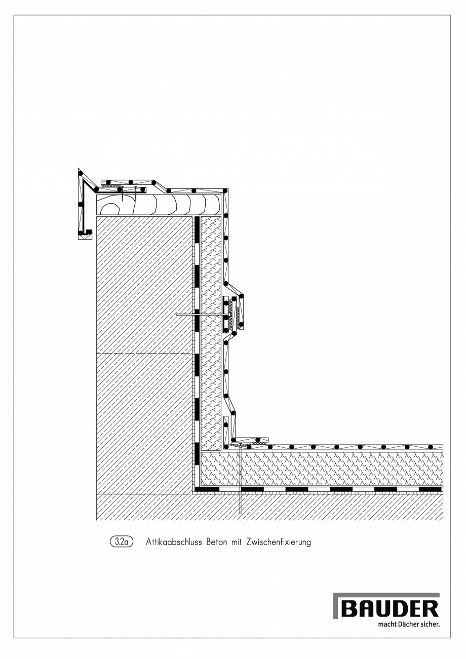 Pagina 1-CAD-PDF Bauder - Detaliu - Inchidere atic - 3_2_a_(0811) BAUDER Detaliu de montaj 