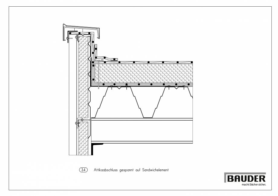 Pagina 1-CAD-PDF Bauder - Detaliu - Inchidere atic - 3_4_(1213) BAUDER Detaliu de montaj 