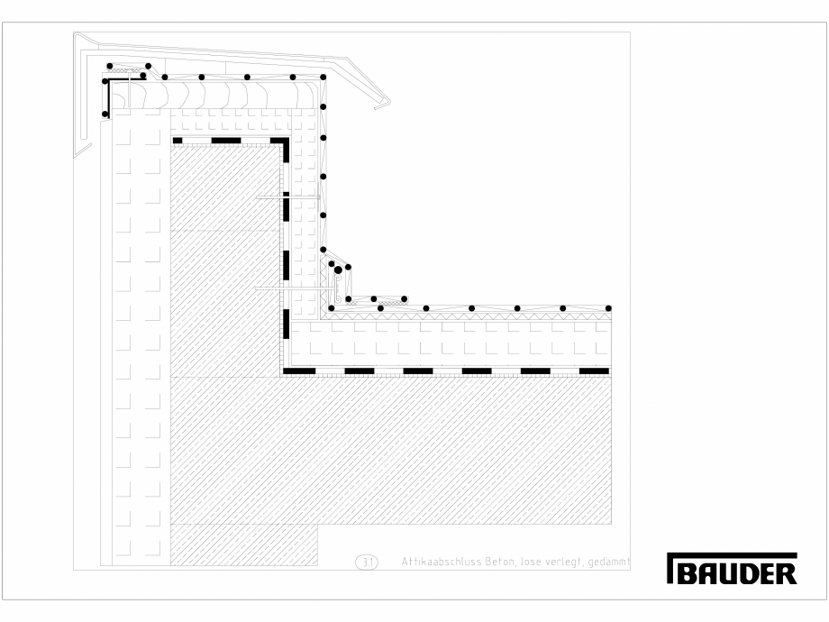 Pagina 1-CAD-DXF Bauder - Detaliu - Inchidere atic - 3_1_(0711) BAUDER Detaliu de montaj 