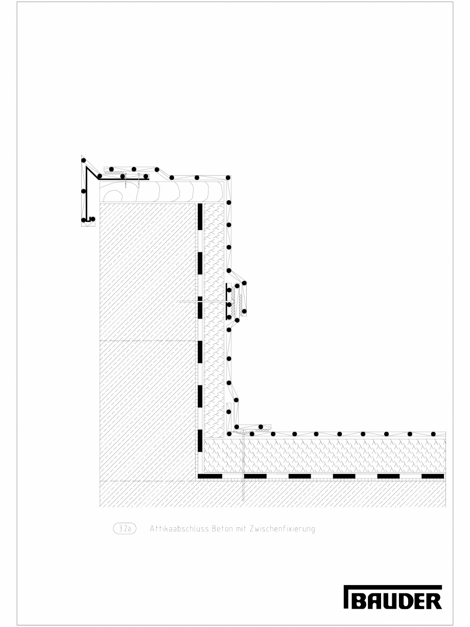 Pagina 1-CAD-DXF Bauder - Detaliu - Inchidere atic - 3_2_a_(0811) BAUDER Detaliu de montaj 