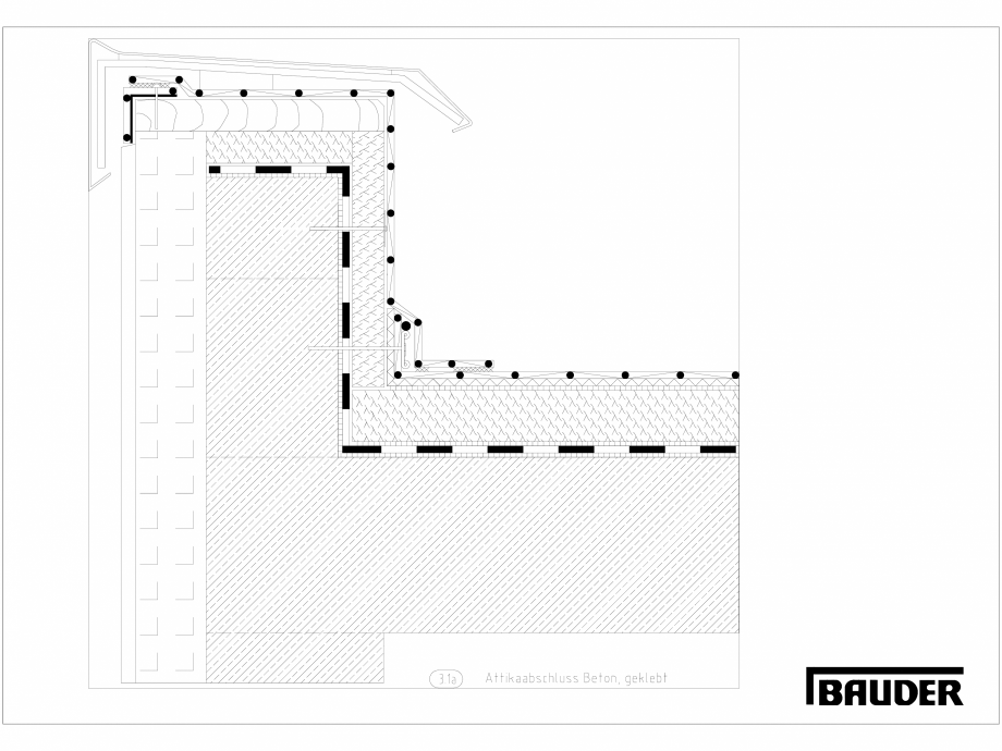 Pagina 1-CAD-DXF Bauder - Detaliu - Inchidere atic - 3_1_a_(0711) BAUDER Detaliu de montaj 