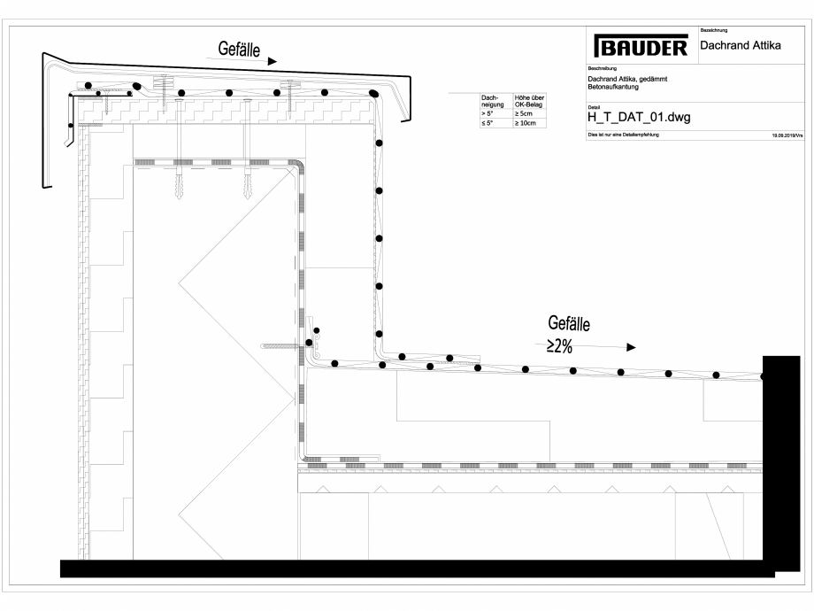 Pagina 1-CAD-DXF Bauder - Detaliu - Inchidere atic - H_T_DAT_01 BAUDER Detaliu de montaj 