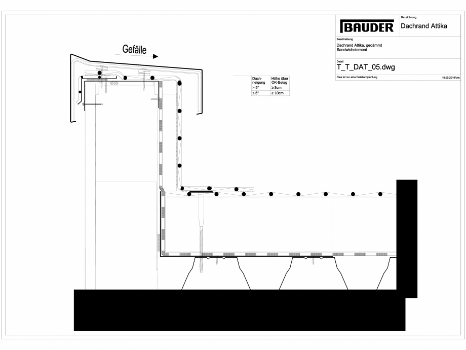 Pagina 1-CAD-DWG Bauder - Detaliu - Inchidere atic - T_T_DAT_05 BAUDER Detaliu de montaj 