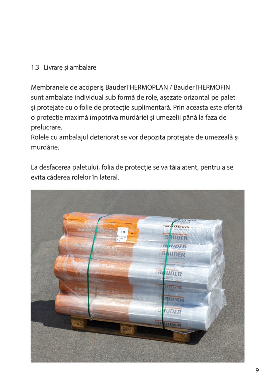 Pagina 9-Instructiuni de montaj FPO BAUDER THERMOPLAN, THERMOFIN Instructiuni montaj, utilizare Romana  de...