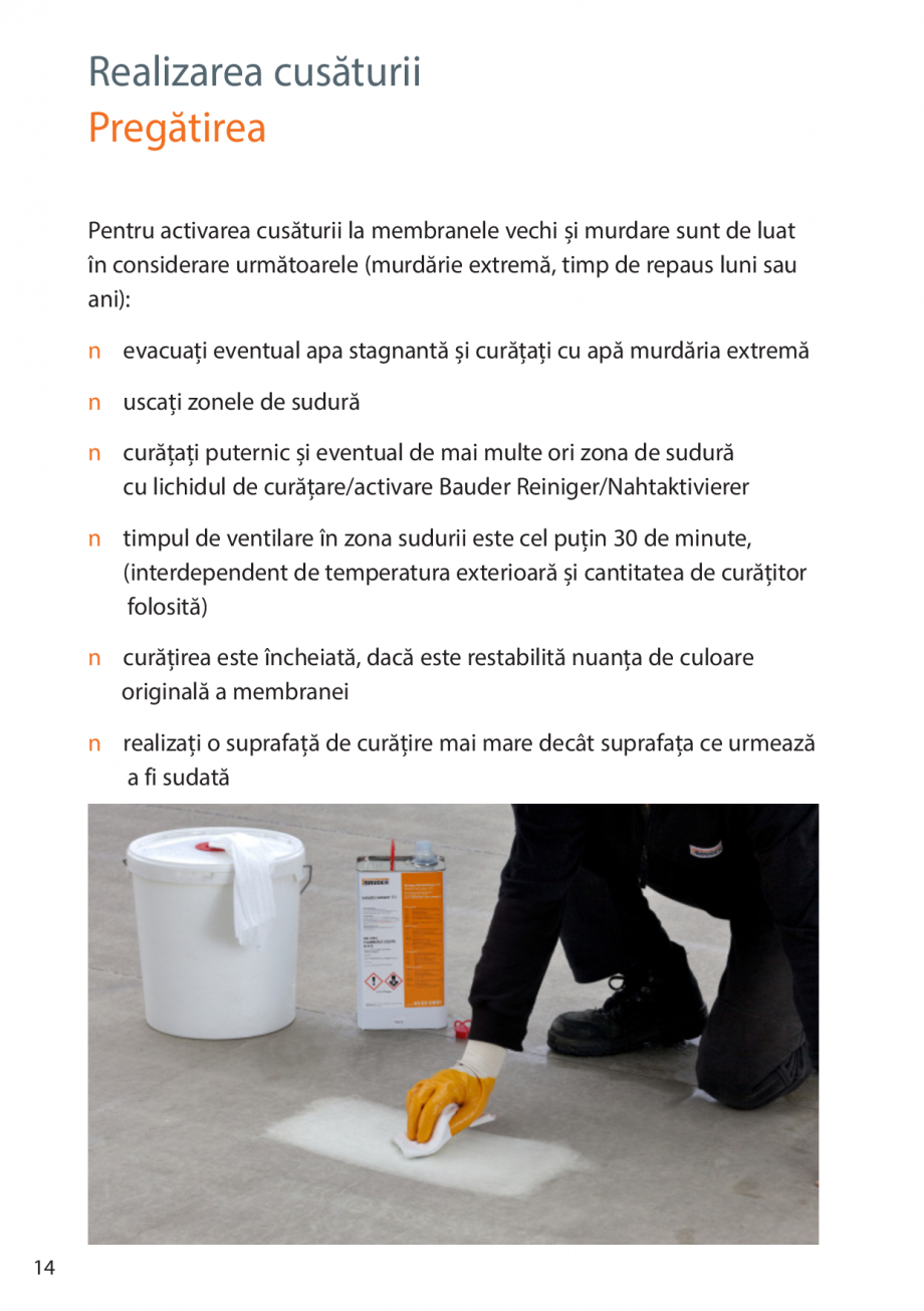 Pagina 14-Instructiuni de montaj FPO BAUDER THERMOPLAN, THERMOFIN Instructiuni montaj, utilizare Romana i.
În...