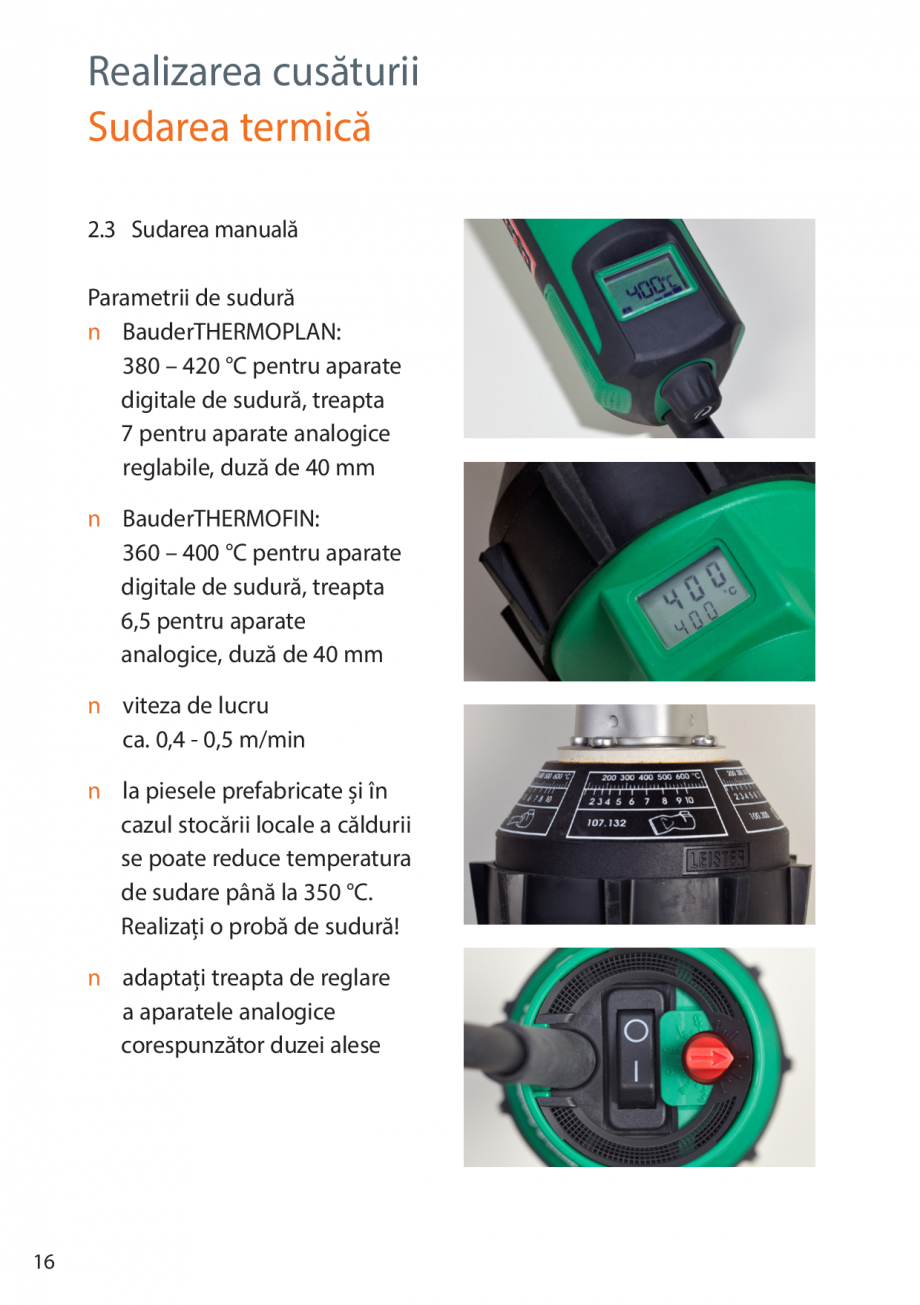 Pagina 16-Instructiuni de montaj FPO BAUDER THERMOPLAN, THERMOFIN Instructiuni montaj, utilizare Romana u apă...