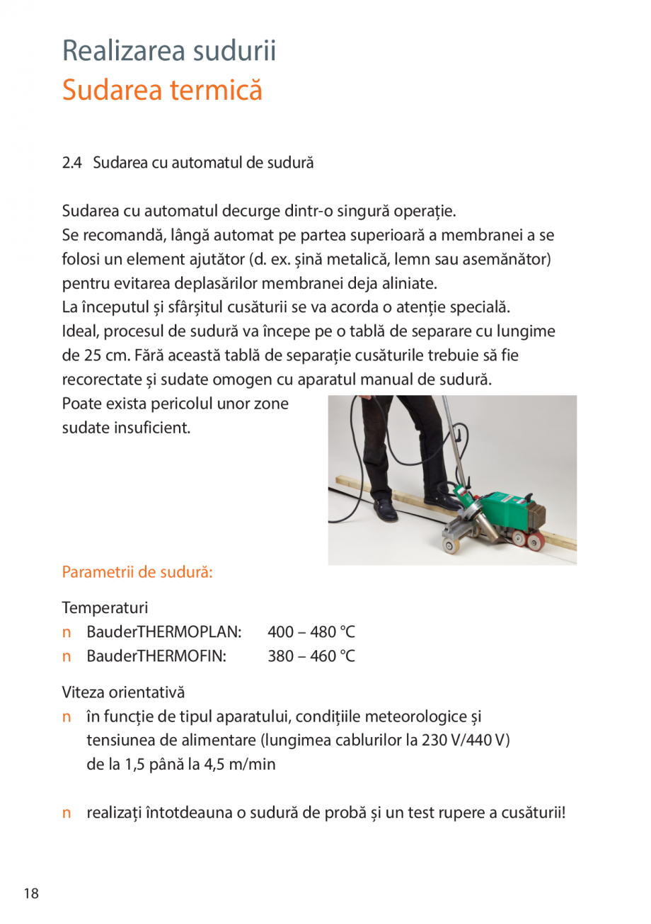 Pagina 18-Instructiuni de montaj FPO BAUDER THERMOPLAN, THERMOFIN Instructiuni montaj, utilizare Romana 5...
