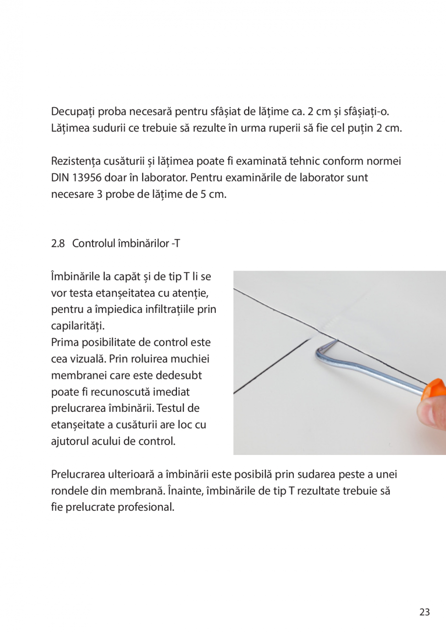 Pagina 23-Instructiuni de montaj FPO BAUDER THERMOPLAN, THERMOFIN Instructiuni montaj, utilizare Romana...