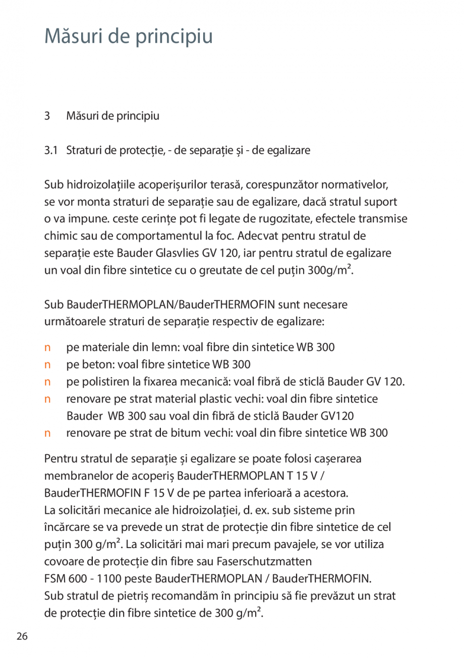 Pagina 26-Instructiuni de montaj FPO BAUDER THERMOPLAN, THERMOFIN Instructiuni montaj, utilizare Romana...
