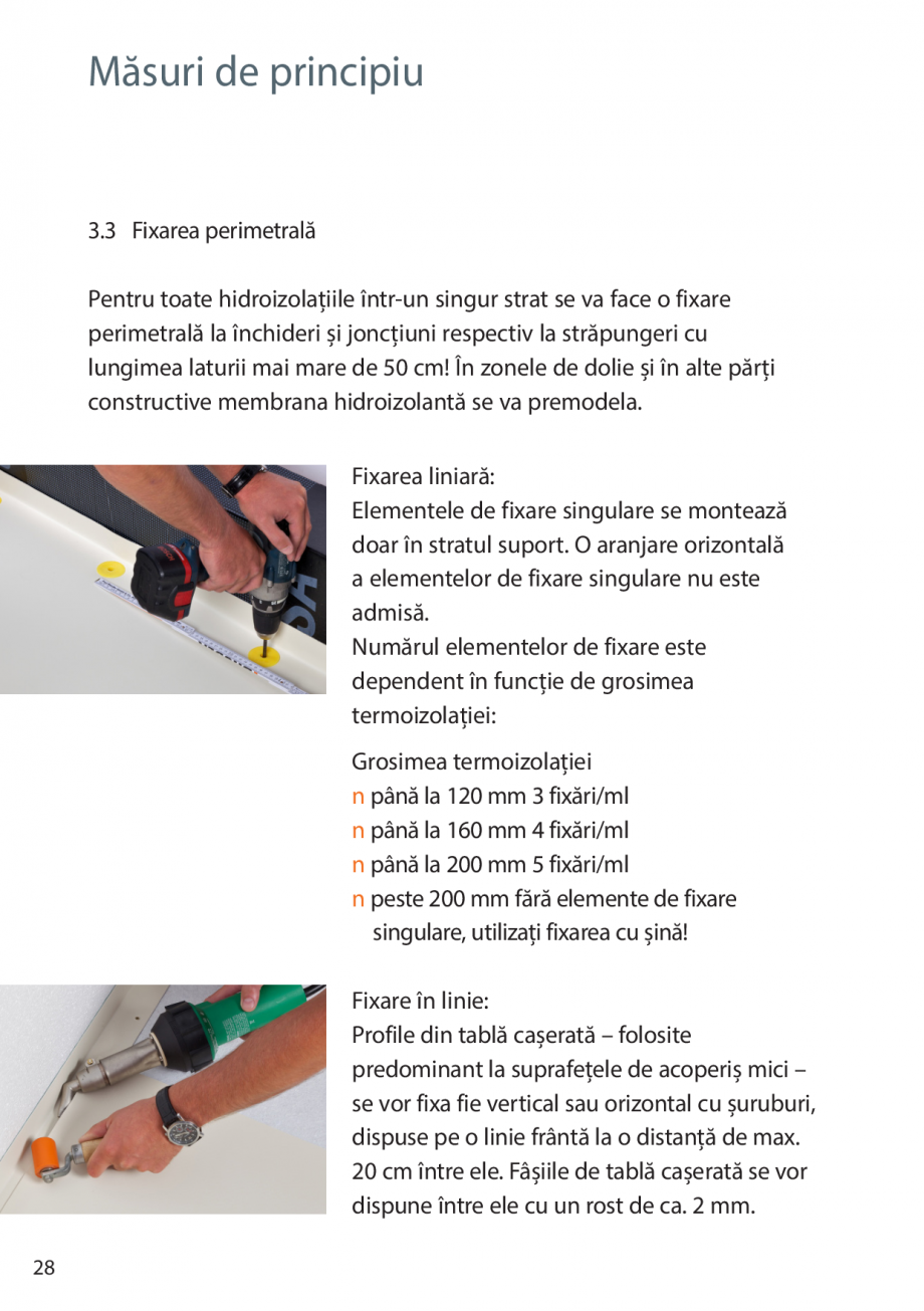 Pagina 28-Instructiuni de montaj FPO BAUDER THERMOPLAN, THERMOFIN Instructiuni montaj, utilizare Romana...