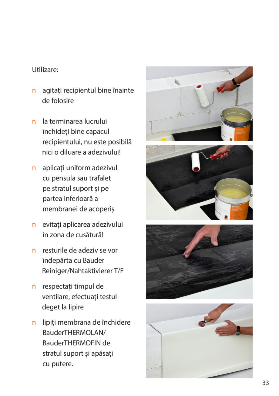Pagina 33-Instructiuni de montaj FPO BAUDER THERMOPLAN, THERMOFIN Instructiuni montaj, utilizare Romana...