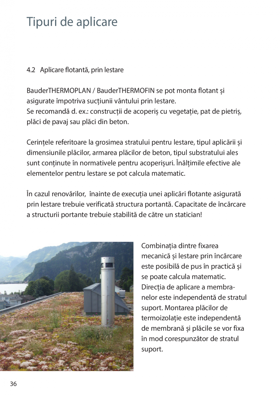 Pagina 36-Instructiuni de montaj FPO BAUDER THERMOPLAN, THERMOFIN Instructiuni montaj, utilizare Romana ăm...