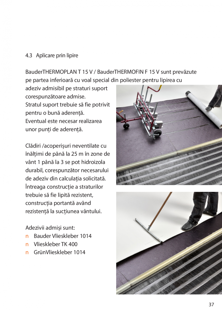 Pagina 37-Instructiuni de montaj FPO BAUDER THERMOPLAN, THERMOFIN Instructiuni montaj, utilizare Romana...