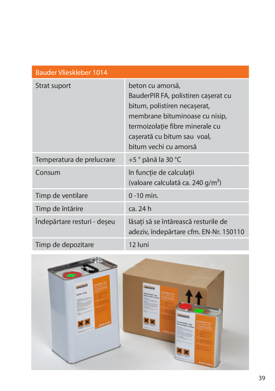 Pagina 39-Instructiuni de montaj FPO BAUDER THERMOPLAN, THERMOFIN Instructiuni montaj, utilizare Romana ți...