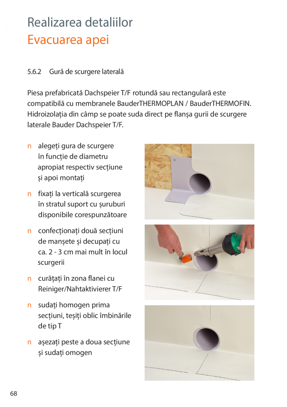 Pagina 68-Instructiuni de montaj FPO BAUDER THERMOPLAN, THERMOFIN Instructiuni montaj, utilizare Romana 