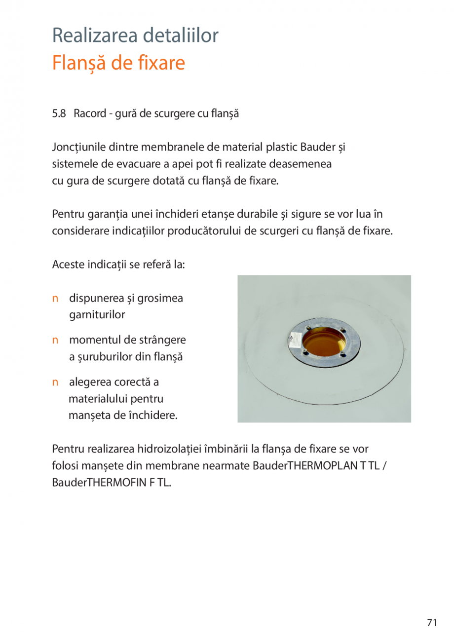 Pagina 71-Instructiuni de montaj FPO BAUDER THERMOPLAN, THERMOFIN Instructiuni montaj, utilizare Romana 