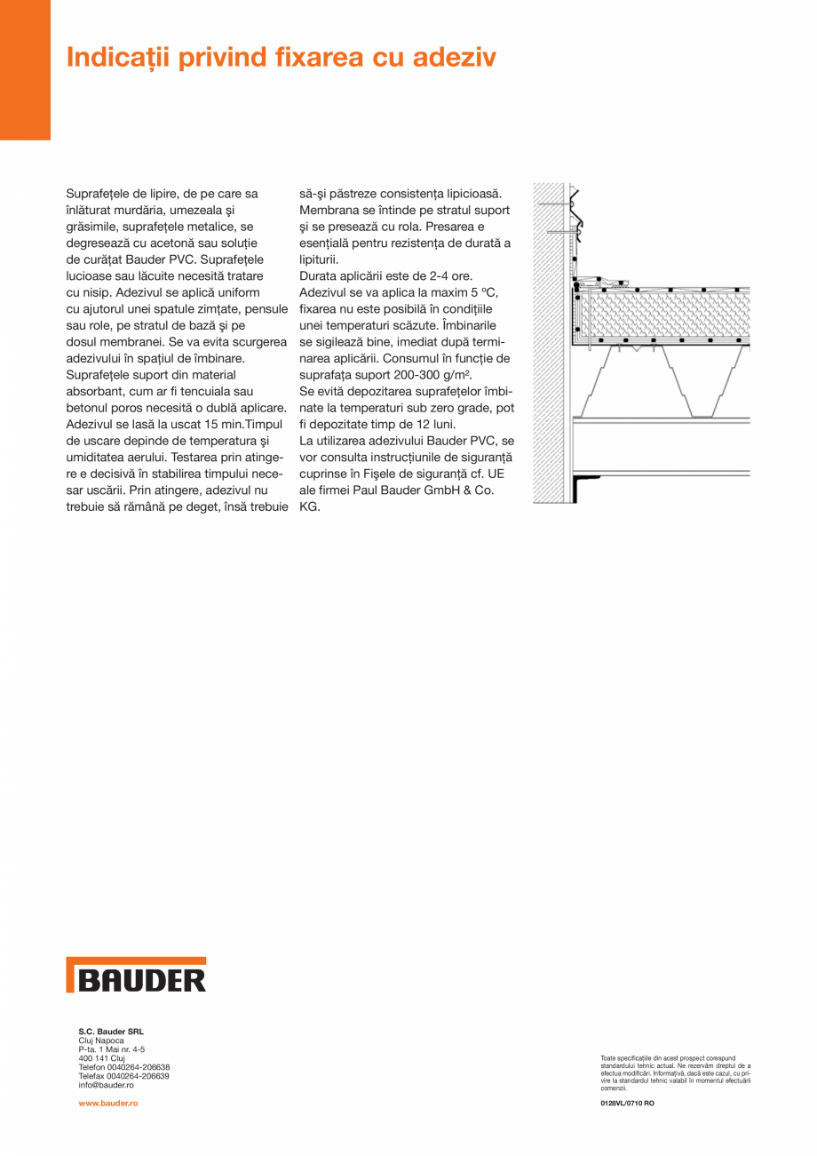 Pagina 8-Sisteme de acoperis terasa - Instructiuni de punere in opera BAUDER THERMOFOL Instructiuni montaj,...