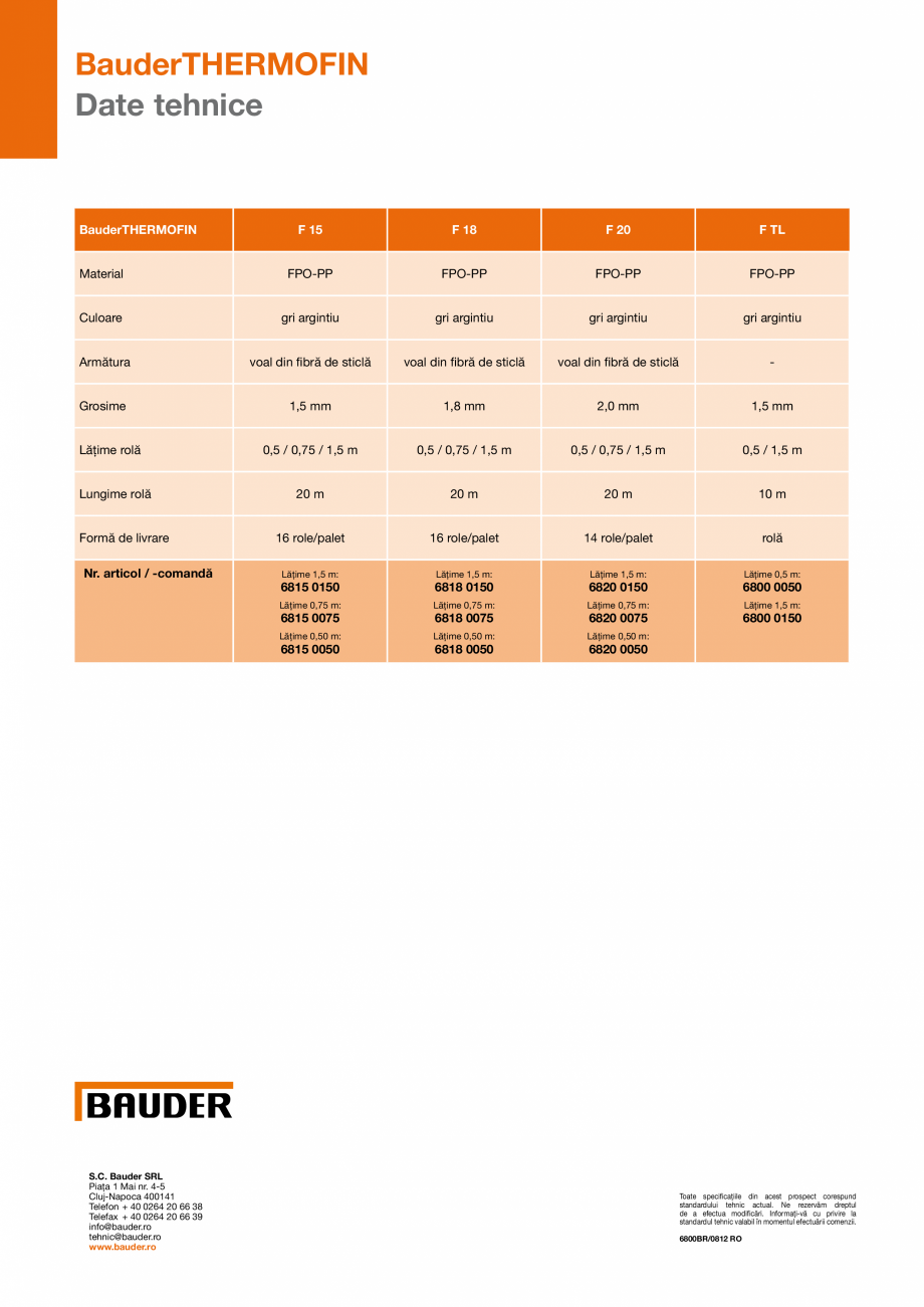 Pagina 4-Sisteme de acoperis terasa - Sistem hidroizolant FPO BAUDER THERMOFIN Catalog, brosura Romana...