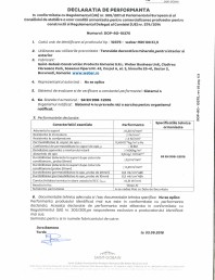 Declaratie de performanta pentru tencuiala decorativa minerala - MIN 100 - K15
