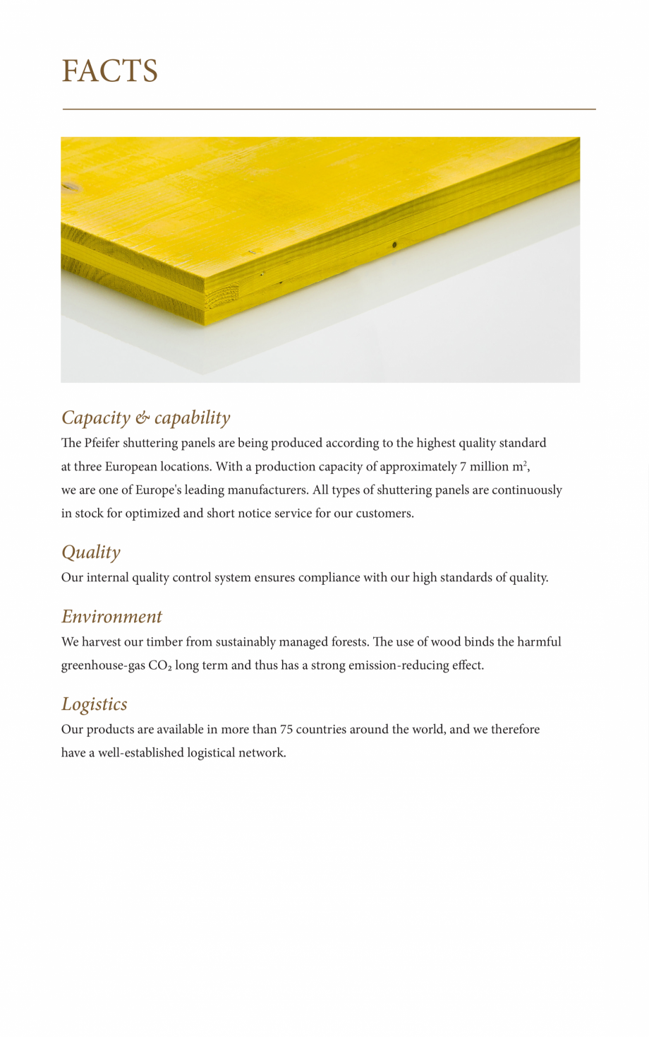 Pagina 2-Catalog placi cofrare Pfeifer WELDE 3S Fisa tehnica Engleza tions range from slab formwork to wall, ...