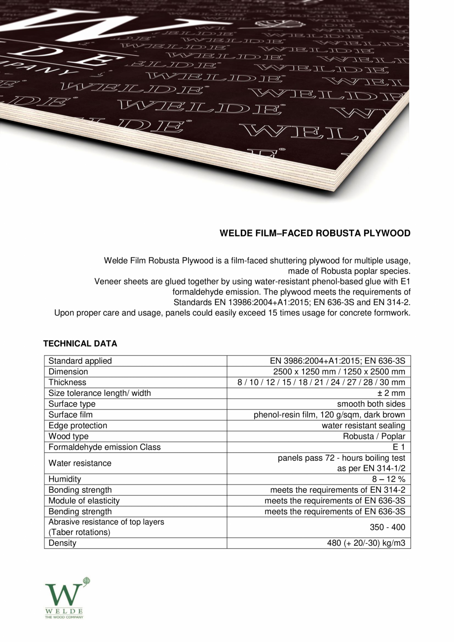 Pagina 2 - Catalog Tego Welde WELDE Catalog, brosura Romana, Engleza ling test
as per EN 314-1/2
8...