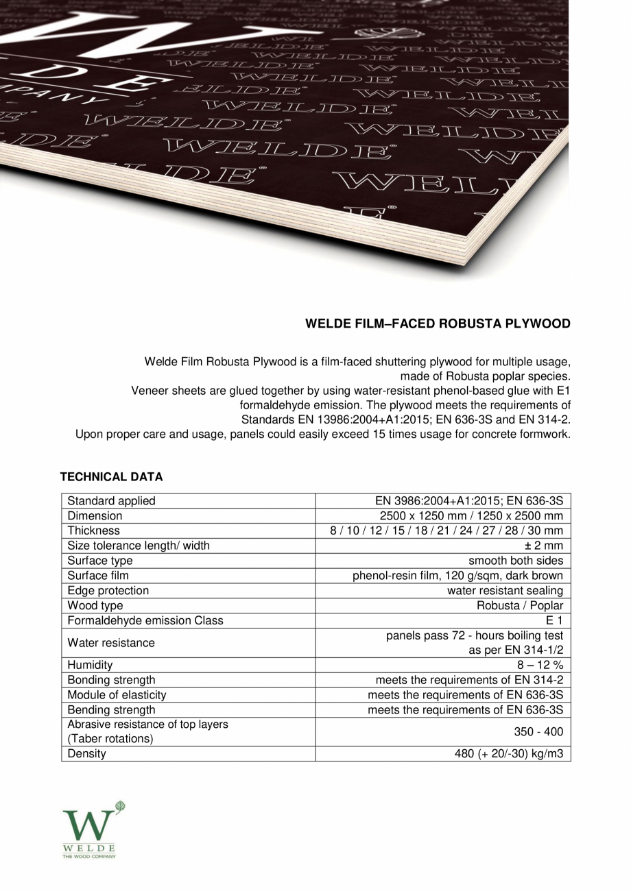 Pagina 2-Catalog Tego Welde WELDE Catalog, brosura Romana, Engleza ling test
as per EN 314-1/2
8 – 12 %...