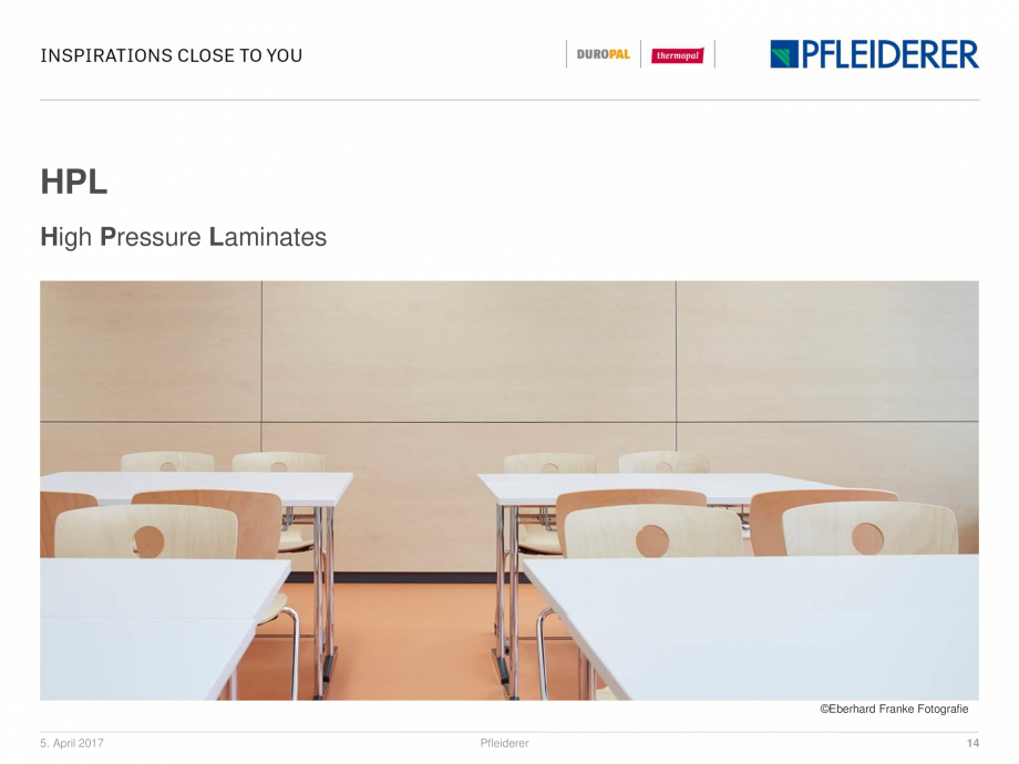 Pagina 1-Placi HPL pentru aplicatii interioare WELDE Catalog, brosura Romana HPL
High Pressure Laminates
...