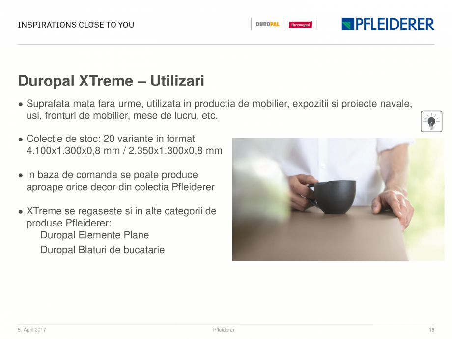 Pagina 5-Placi HPL pentru aplicatii interioare WELDE Catalog, brosura Romana 