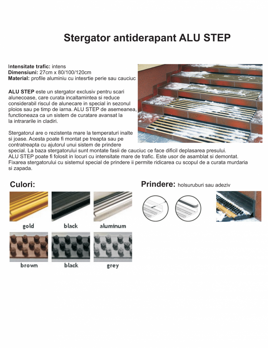 Pagina 1-Stergator antiderapant  EUROMATT ALU STEP Fisa tehnica Romana Stergator antiderapant ALU STEP...