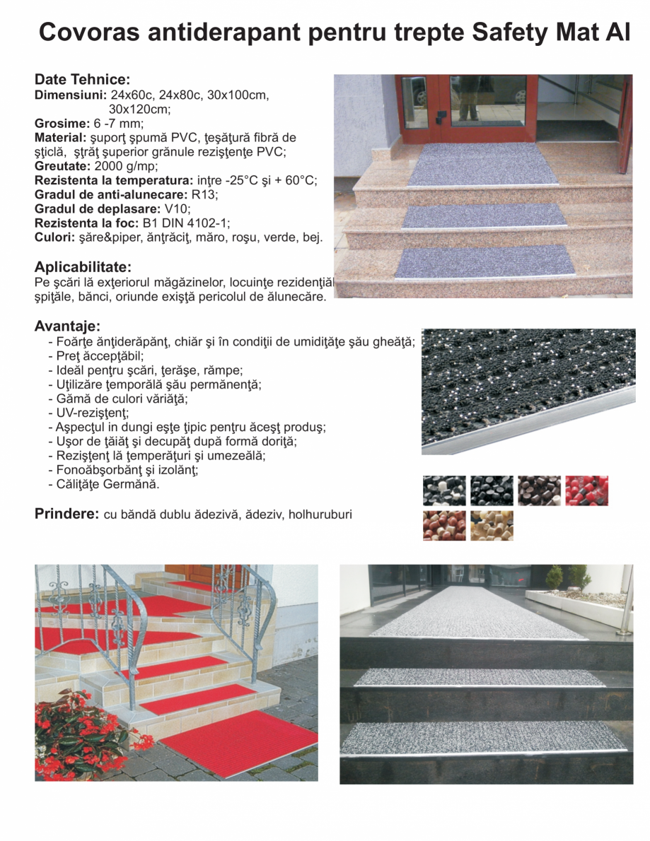 Pagina 1-Covoras antiderapant pentru trepte EUROMATT Safety Mat Al Fisa tehnica Romana Covoras antiderapant...