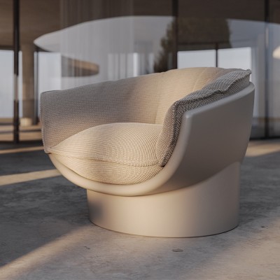 KASTA METAL Luna Lounge Chair – fotoliu confortabil - Mobilier pentru curte gradina si terasa KASTA