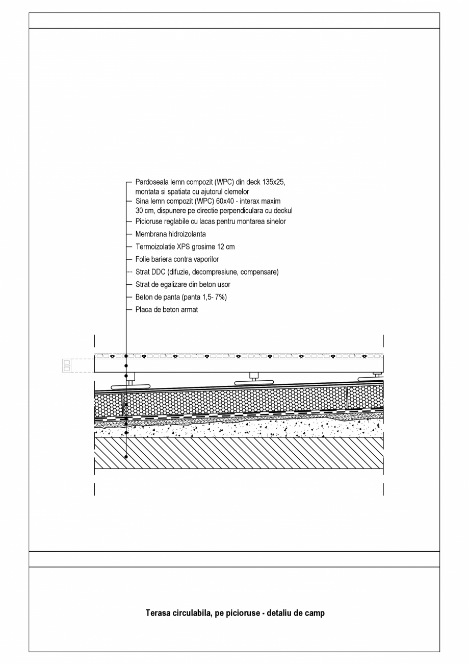 Pagina 1 - CAD-PDF Terasa circulabila pe picioruse, finisaj lemn compozit wpc - Detaliu de camp...
