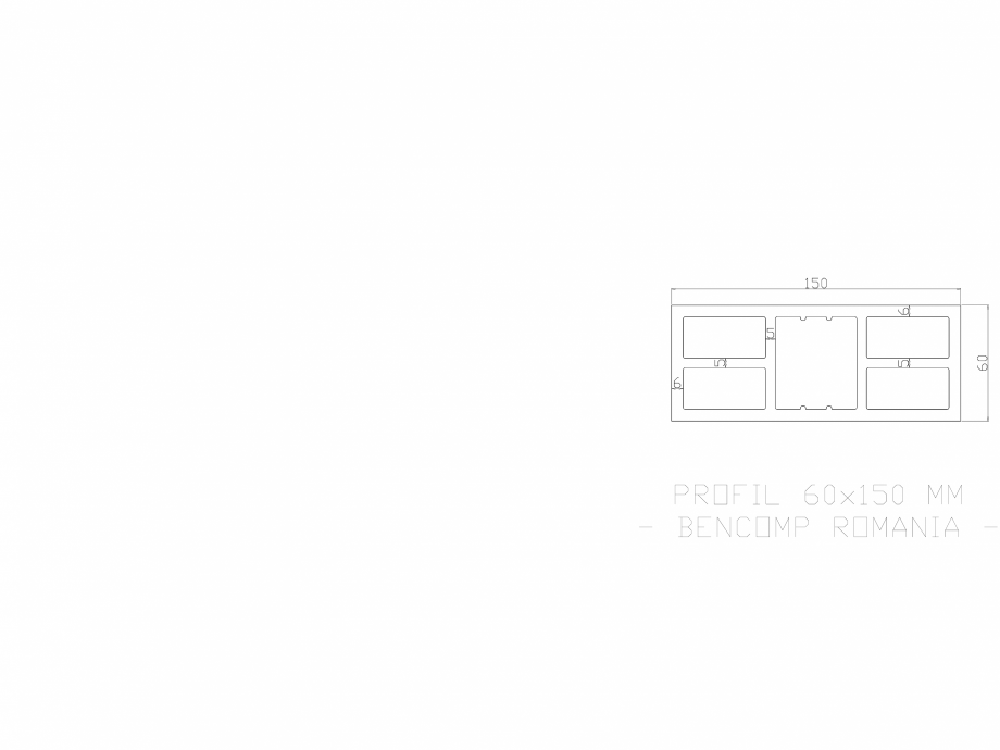 Pagina 1-CAD-DWG Profil lemn compozit WPC 60x150 mm BENCOMP Detaliu de produs 